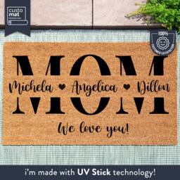Mother's Day Doormat - We Love You Best Mom Gift For Her The Lives Here Family Rug Custom - thumbnail 1