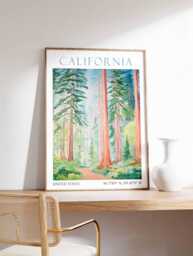 Redwood National Park California Travel Print - thumbnail 1
