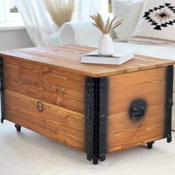 Coffee Table Xl Chest Wooden Box Vintage Shabbychi - thumbnail 3
