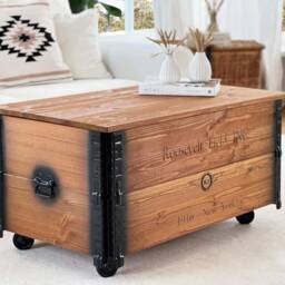 Coffee Table Xl Chest Wooden Box Vintage Shabbychi - thumbnail 2