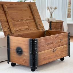Coffee Table Xl Chest Wooden Box Vintage Shabbychi - thumbnail 4
