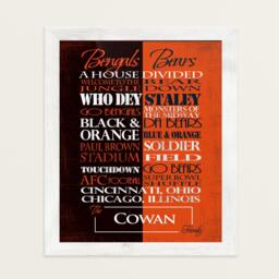 Cincinnati Bengals/Chicago Bears House Divided Print Or Canvas Housewarming Gift For Couplevalentines Day Him - thumbnail 3