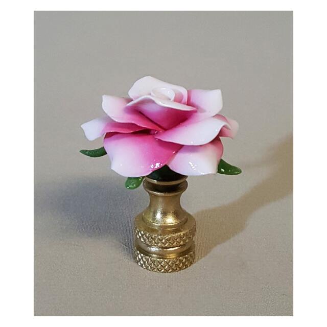 Ombre' Rose Lamp Finial...hand Crafted To Order...custom Colors - image 1