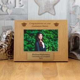 Personalised Graduation Photo Frame With Gold Effect Plaque - thumbnail 2