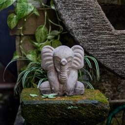 Elephant Statue 6 Inch/15 cm, Figurine, Concrete Statue, Garden Decor, Birthday Gift, Outdoor Living Room, Housewarming - thumbnail 3