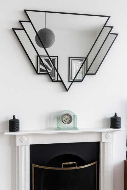 Handcrafted Art Deco Mirror, Overmantle Wall - image 1