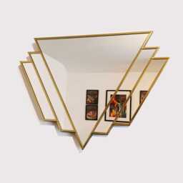 Handcrafted Art Deco Mirror, Overmantle Wall - thumbnail 3