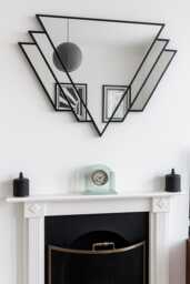 Handcrafted Art Deco Mirror, Overmantle Wall - thumbnail 1