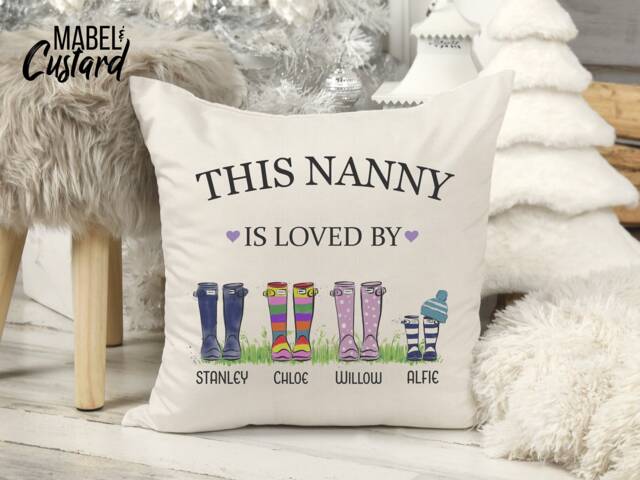 Personalised Nanny Cushion - Birthday Gift New Christmas Gifts For Nan - image 1