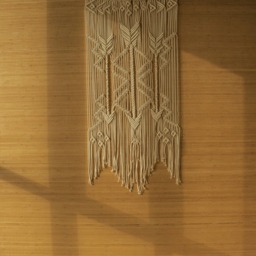Large Macrame Wall Hanging, Native American Arrow Decor - thumbnail 3