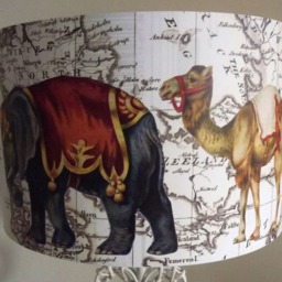 Elephant Map Lampshade, Giraffe, Zebra, Camel, Free Gift, Fatta Da Mamma - thumbnail 4