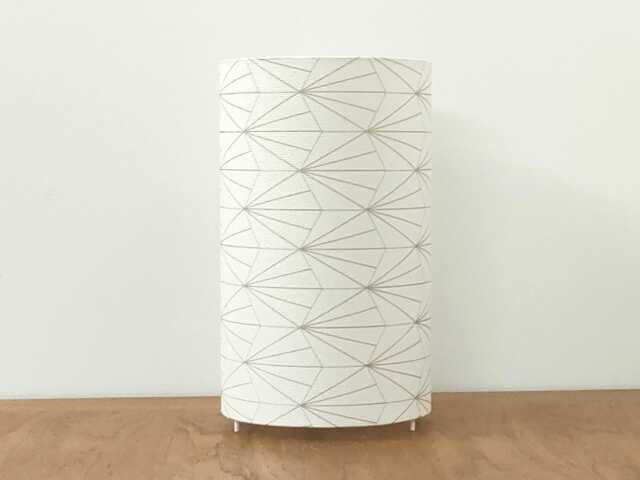 Tube Lamp Or Wall Sconce With A Geometric Gold & Silver Art Deco Pattern - Ideal Christmas Birthday Gift - image 1