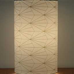 Tube Lamp Or Wall Sconce With A Geometric Gold & Silver Art Deco Pattern - Ideal Christmas Birthday Gift - thumbnail 2