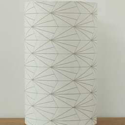 Tube Lamp Or Wall Sconce With A Geometric Gold & Silver Art Deco Pattern - Ideal Christmas Birthday Gift - thumbnail 4