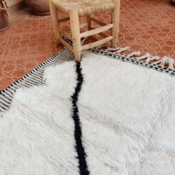 Hand Knotted Wool Berber Rug Moroccan Tribal Design - thumbnail 2
