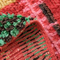 Authentic Boujaad Rug, Moroccan Rug 4x6 Ft, Handmade Berber Carpet, Genuine Wool Rug, Area Tapis Berbere, Teppich - thumbnail 4