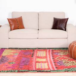 Authentic Boujaad Rug, Moroccan Rug 4x6 Ft, Handmade Berber Carpet, Genuine Wool Rug, Area Tapis Berbere, Teppich - thumbnail 2