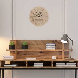 Personalized Wooden Wall Clock/Engraved Family Photo, 11.8 Inch - thumbnail 4