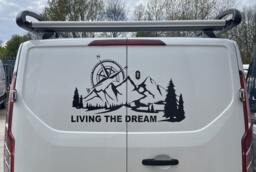 Mountain Compass Decal Living The Dream Car Bonnet Side Sticker Vinyl Graphic Off Road Adventure Motorhome Caravan Van Campervan Wall Art - thumbnail 1