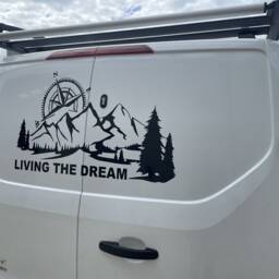 Mountain Compass Decal Living The Dream Car Bonnet Side Sticker Vinyl Graphic Off Road Adventure Motorhome Caravan Van Campervan Wall Art - thumbnail 2