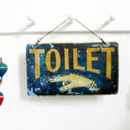 Reversible Toilet Sign Vegan Eco Gift, Wipe Clean Vinyl Wall Art - thumbnail 2