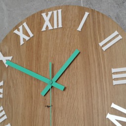 Wall Clock Wood Clock Large Wall Gift Decor Unique Oak Clocks Yellow Geometric - thumbnail 2