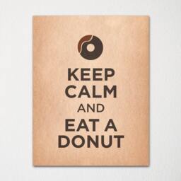 Keep Calm & Eat A Donut - Fine Art Print Choice Of Color Purchase 3 Receive 1 Free - thumbnail 3
