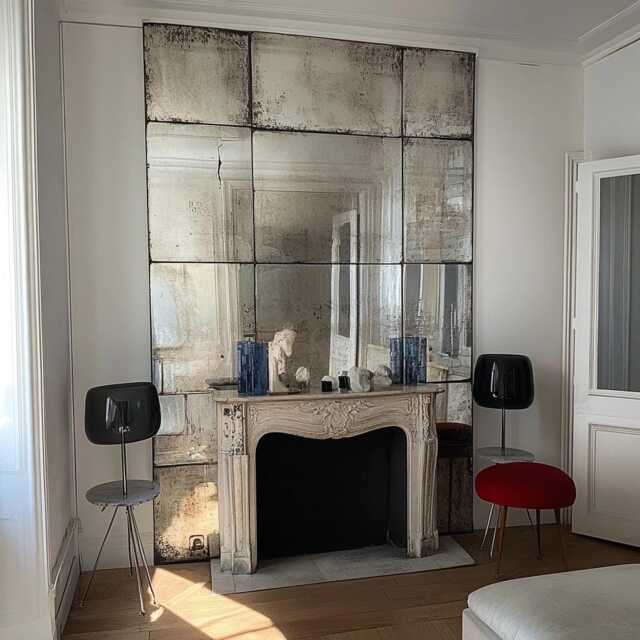 "Antique Mirror Tiles Set Of 4 Pcs. 50x50 cm 19.7""??19.7" - image 1