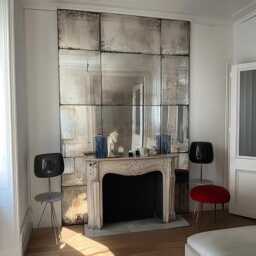 "Antique Mirror Tiles Set Of 4 Pcs. 50x50 cm 19.7""??19.7" - thumbnail 1
