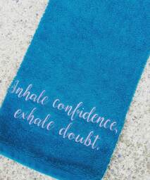 Inhale Confidence Sweat Towel Gym & Yoga Fitness Gift - thumbnail 1