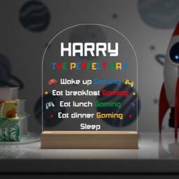 Personalised Gaming Led Desk Table Lamp Night Light, Gifts, Lover, Gamer Gift, Teenage Boy Room, Birthday Gifts For Boys - thumbnail 2