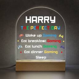 Personalised Gaming Led Desk Table Lamp Night Light, Gifts, Lover, Gamer Gift, Teenage Boy Room, Birthday Gifts For Boys - thumbnail 3