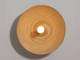 Flush Ceiling Light - Spiral Beige & White - thumbnail 1