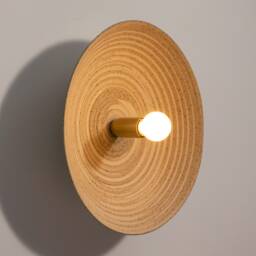 Flush Ceiling Light - Spiral Beige & White - thumbnail 2