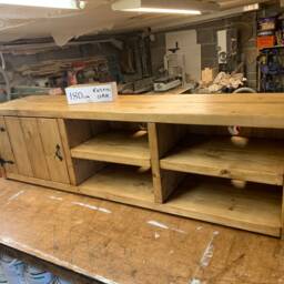 Rustic Solid Wood Tv Stand Farmhouse Media Cabinet - thumbnail 2