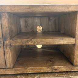 Rustic Solid Wood Tv Stand Farmhouse Media Cabinet - thumbnail 4