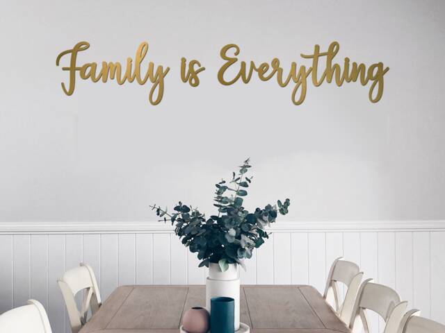 Family Is Everything Wooden Words Wall Art Large - image 1