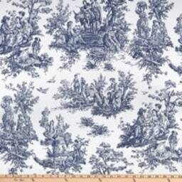 "Pair 25 Or 50"" Wide Premier Print Colonial Toile Rod Panels Drapes Cafe Curtains 24 63 72 84 96 108 120" - thumbnail 2