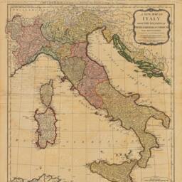 "Old Map Of Italy - 1794 Italian in 5 Sizes Up To 43""x55" - thumbnail 3