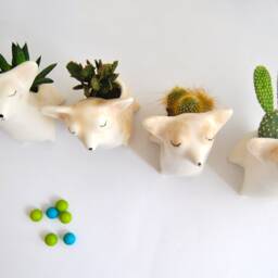 Ceramic Chihuahua Flower Pot Sitting On Its Feet, Perfect For Cactus, Succulents & Air Plants. Dog Planter. Made To Order - thumbnail 3