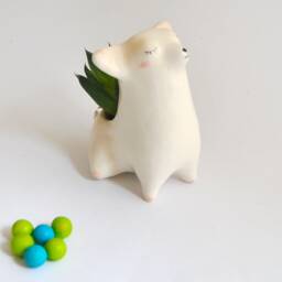 Ceramic Chihuahua Flower Pot Sitting On Its Feet, Perfect For Cactus, Succulents & Air Plants. Dog Planter. Made To Order - thumbnail 2