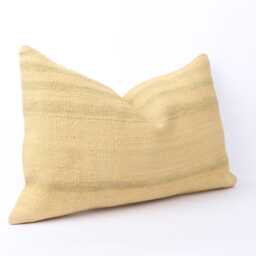 Handwoven Turkish Kilim Pillow Bohemian Lumbar Cushion, 16x24 - thumbnail 3
