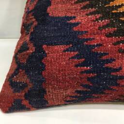 Vintage Turkish Kilim Pillow Cover, 16x24 Lumbar Cushion - thumbnail 3