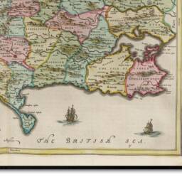 Ancient Dorset Map - Old Antique Of -1665 -Old Wall Print- Poster Art-Wall Art-English Maps - thumbnail 3