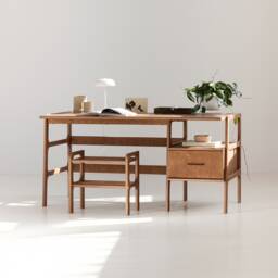 Computer Desk With Drawer, Plywood Desk, Wooden Handmade Mid Century Modern Home Ooffice Custom Size