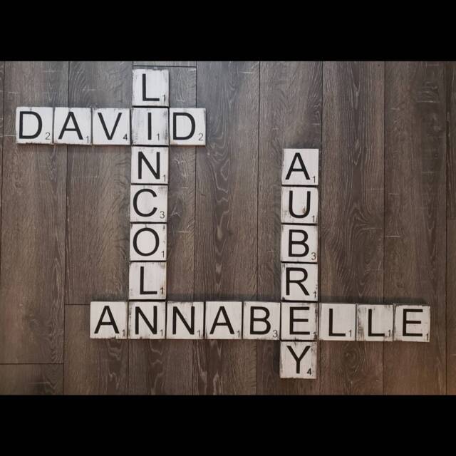 "Scrabble Tile Wall Art/Tiles Custom Colors/ 3.5""x3.5" - image 1
