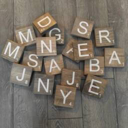 "Scrabble Tile Wall Art/Tiles Custom Colors/ 3.5""x3.5" - thumbnail 2