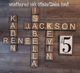"Scrabble Tile Wall Art/Tiles Custom Colors/ 3.5""x3.5" - thumbnail 4