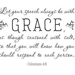 "Vinyl Wall Art Decal - Colossians 46 ""Let Your Speech Always Be With Grace, As Though Seasoned Salt..." - thumbnail 2