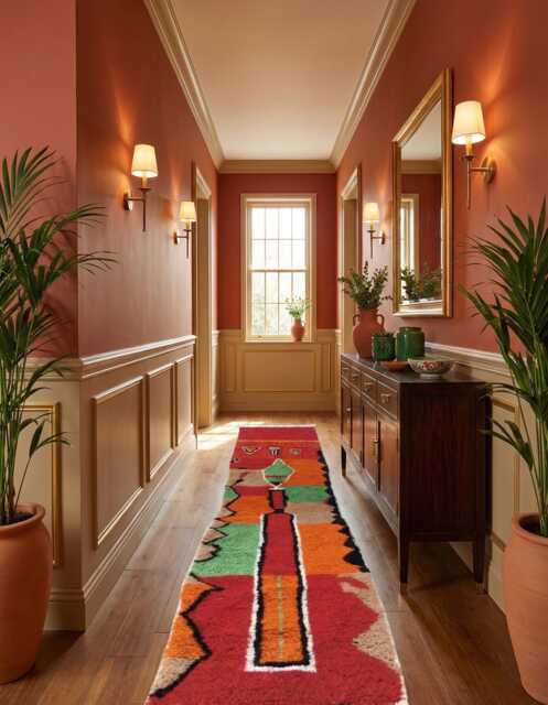 Handmade Wool Berber Runner Rug Custom Moroccan Design - image 1